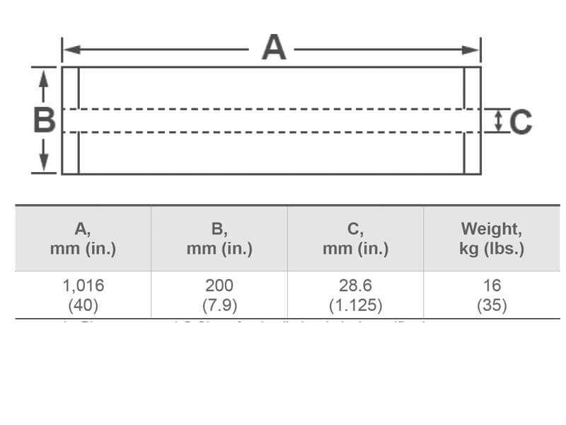 LG-BW-400-R-Dura Element Dimensions