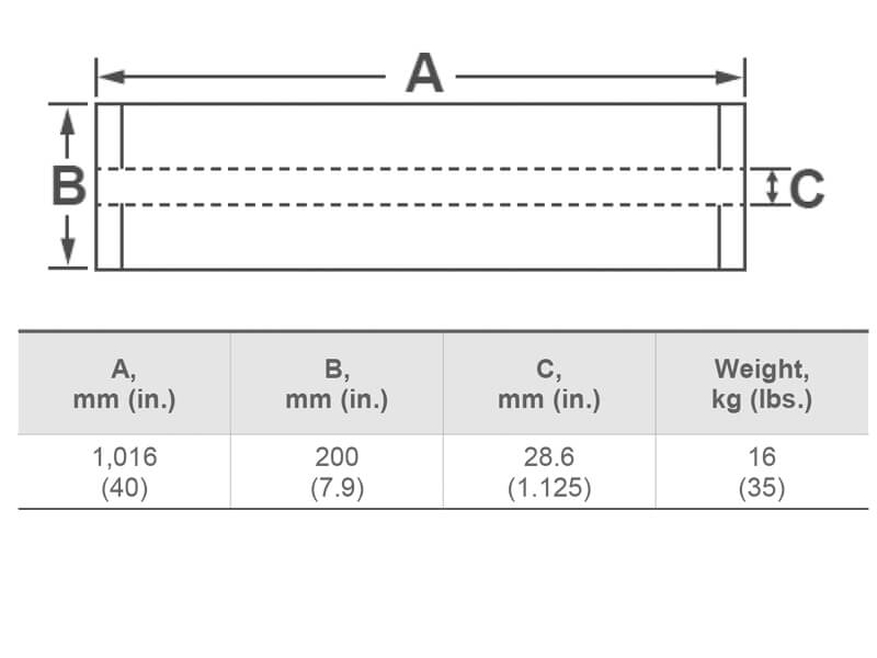 LG-SW-400-SR Element Dimension